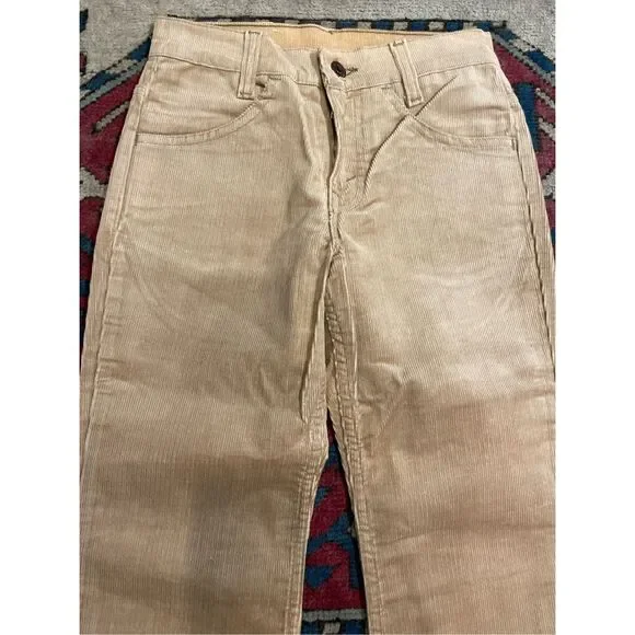 NWT NOS Levi’s Corduroy Big Bell Bottom Pants 80s 784-1523 Tan 25 X 29 Flared